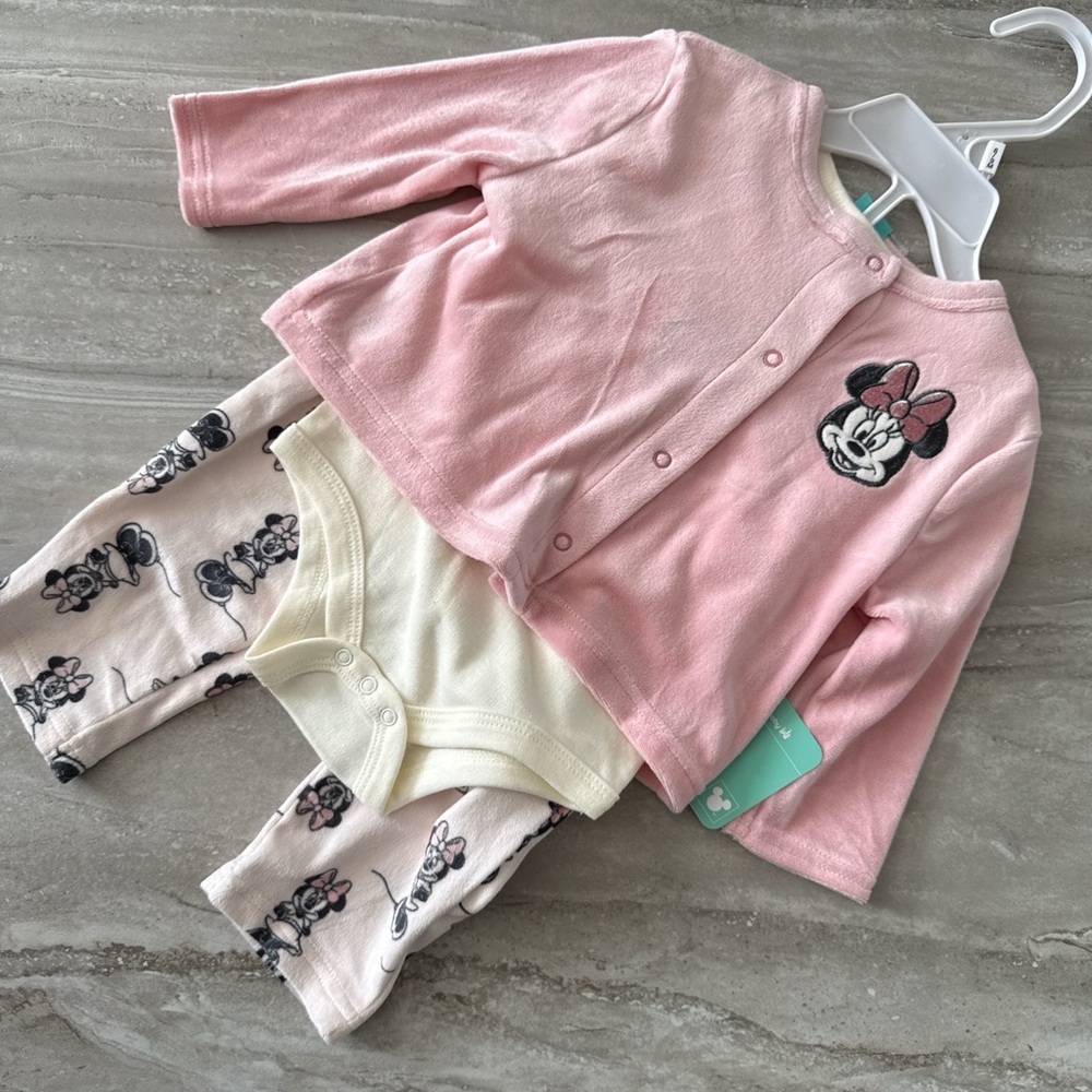 Disney Pink and Cream Minnie Mouse Kids Matching Set